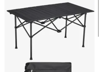 Mesa Dobrável de Alumínio Preta