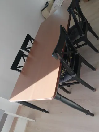 Mesa comedor madera + 6 sillas