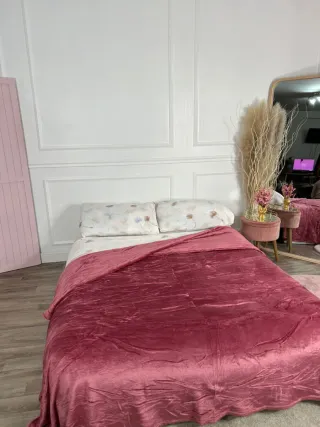 Manta lisa Rosa  220x240cm