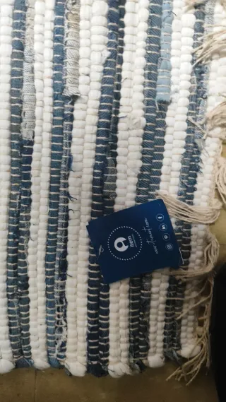 Alfombra de algodón a rayas