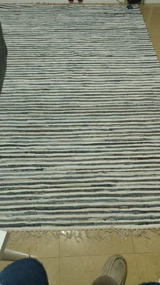 Alfombra de algodón a rayas