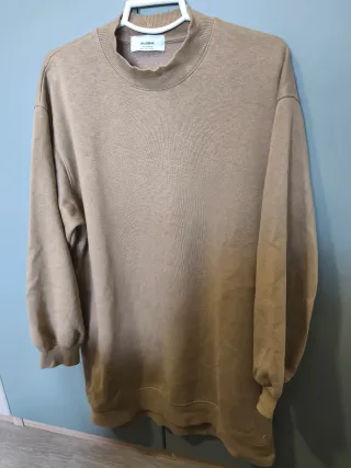 Vestido sudadera Pull&Bear marrón talla S