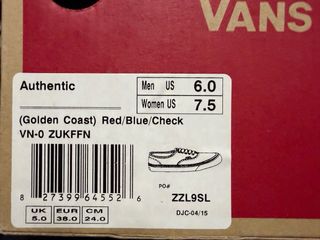 Vans Scarpe Unisex Checkerboard Rosse