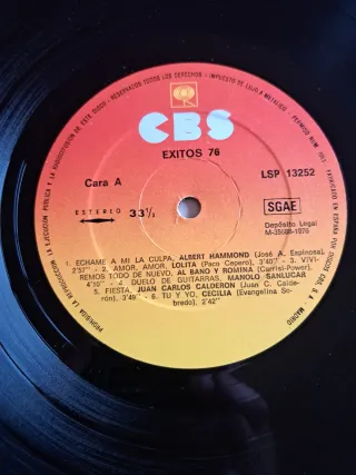 Vinilo Los Exitos de CBS
