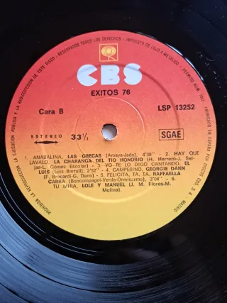 Vinilo Los Exitos de CBS