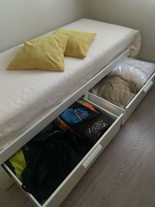 Sofá Cama Brimnes Ikea Blanco + colchones ASVANG
