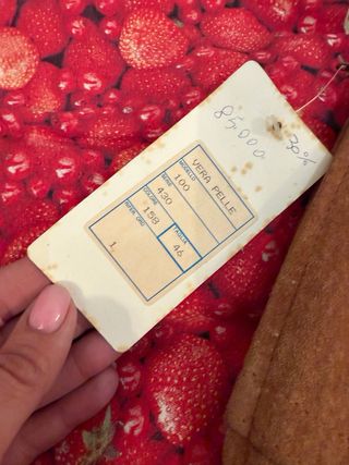 Gonna scamosciata vintage Vera Pelle taglia 46