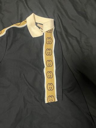 Polo Gucci Negro y Beige
