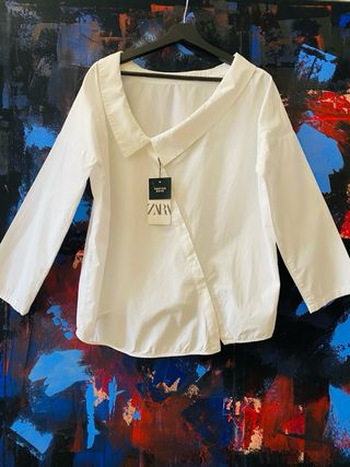 Camisa Zara Blanca Talla M -  Nueva!