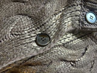 Cárdigan ZARA Punto Dorado Trenzado