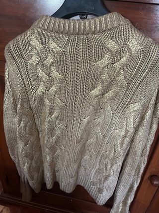 Cárdigan ZARA Punto Dorado Trenzado