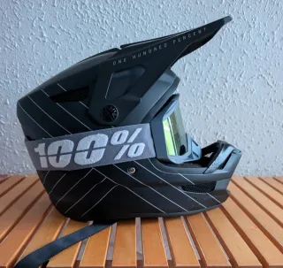 Casco Integral XL DH 100% Gafas