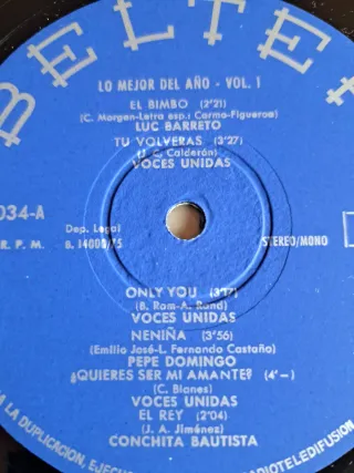 Vinilo Lo Mejor del Año Vol.1