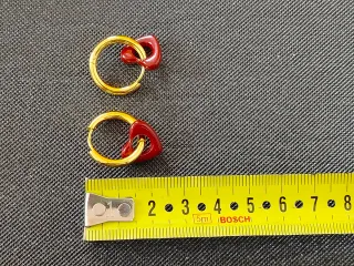 Pendientes Aro Dorado Corazón Granate