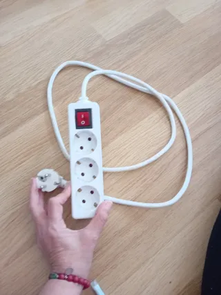 Regleta 3 enchufes con interruptor