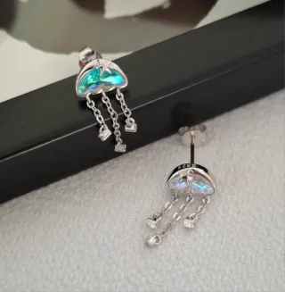 Pendientes Plata de Ley con Cristales