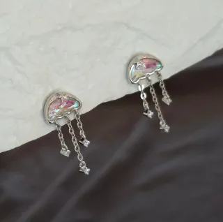 Pendientes Plata de Ley con Cristales