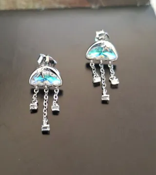 Pendientes Plata de Ley con Cristales