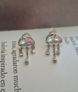 Pendientes Plata de Ley con Cristales