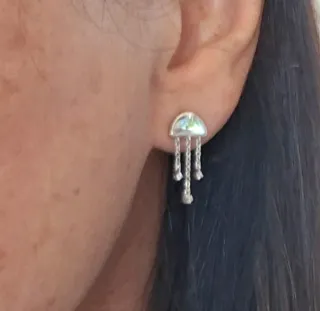 Pendientes Plata de Ley con Cristales