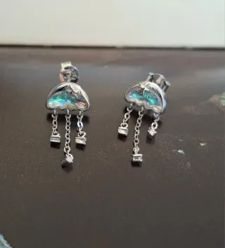 Pendientes Plata de Ley con Cristales