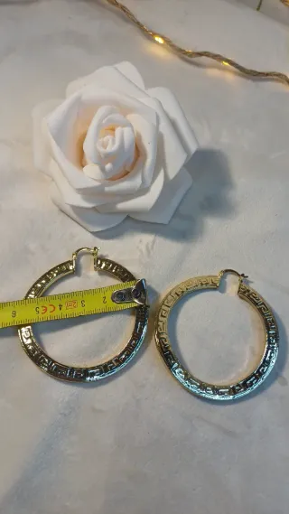Pendientes Aro Grande Grecia Chapado Oro 18k
