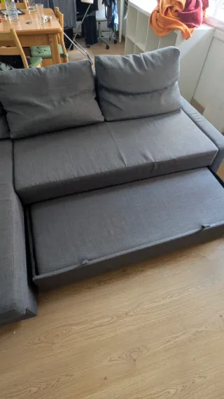 Sofá chaise longue gris Ikea Friheten