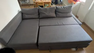 Sofá chaise longue gris Ikea Friheten