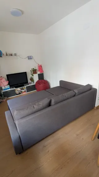 Sofá chaise longue gris Ikea Friheten
