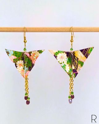 Orecchini Origami Farfalla fatti a mano