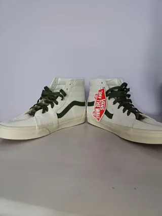 Vans Sk8-Hi Zapatillas Blancas y Verdes