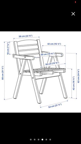 Conjunto 4 Sillas Madera Exterior