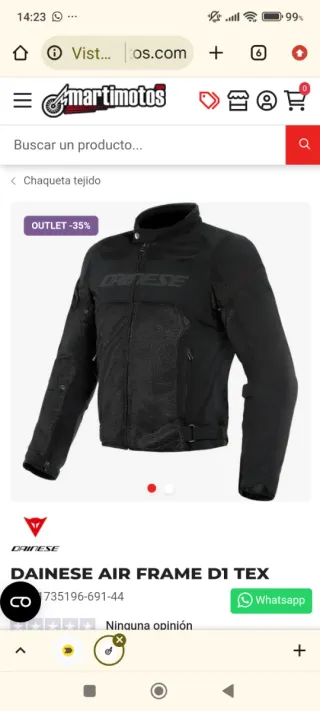 Chaqueta Dainese Continental y Air Frame