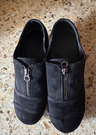 Zapatos negros plataforma cremallera