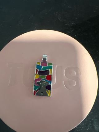 Colgante Tous Mosaico Plata Multicolor