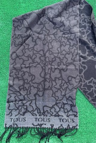 Bufanda Tous Gris Oscuro con Logo