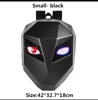 Mochila negra con ojos LED