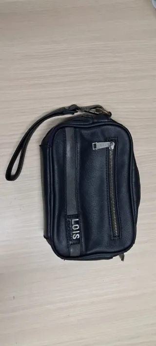 Cartera de mano Lois negra y gris