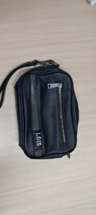 Cartera de mano Lois negra y gris