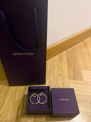 Pendientes Aristocrazy Oro Rosa Aro Doble