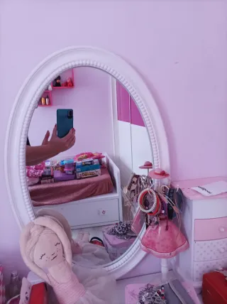 Espejo madera blanca perfecto estado