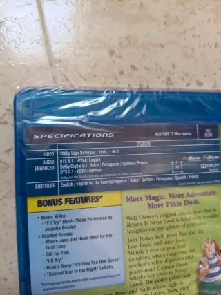 Blu-ray Peter Pan: Regreso a Nunca Jamás