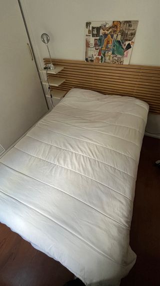 Edredón blanco de tela