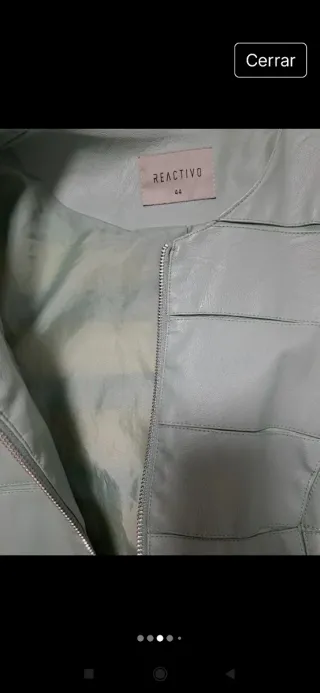 Chaqueta cuero verde