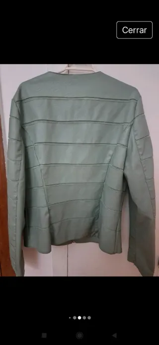 Chaqueta cuero verde