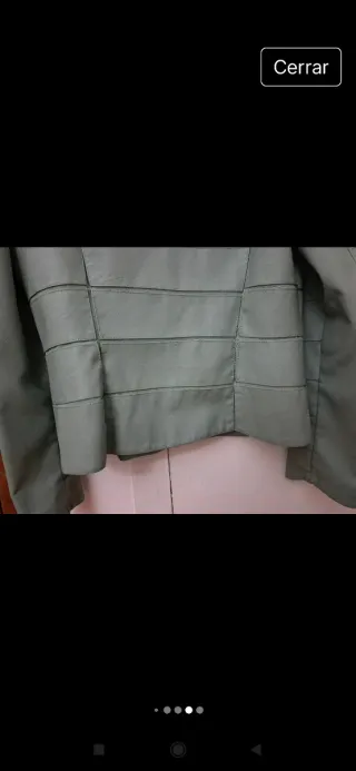 Chaqueta cuero verde