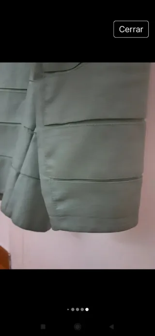 Chaqueta cuero verde