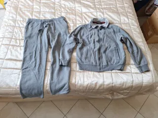 Tuta sportiva uomo grigia taglia L