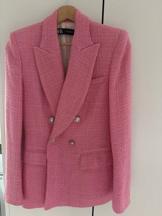 Blazer Tweed rosa