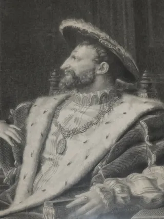 Grabado antiguo francés enmarcado